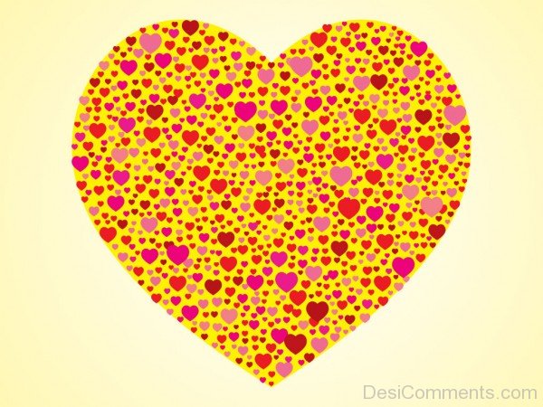 Little Hearts In Yellow Heart