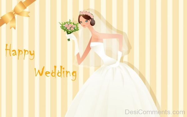 Lovely Bride Wishes Happy Wedding-DC23