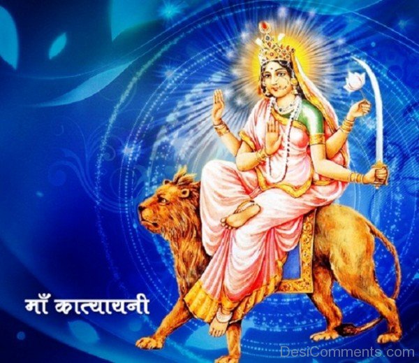 Maa Katyayani – Happy Navratri Image