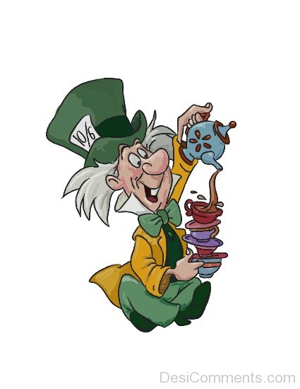 Mad Hatter Holding Tea Pot