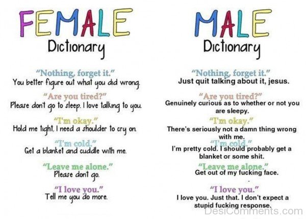 Male And Female Dictionary