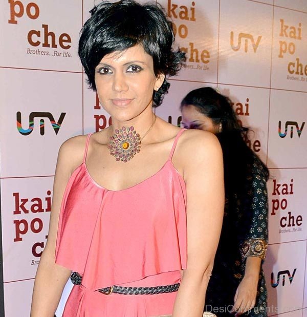 Mandira Bedi Wearing Pink Outfit