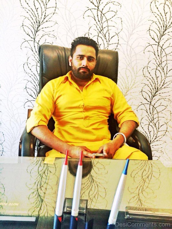 Maninder Batth Wearing Yellow Kurta Pajama