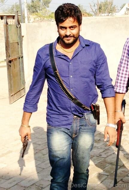 Mankirt Aulakh In Blue Shirt