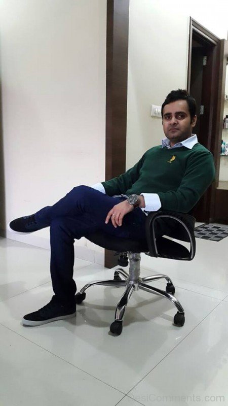 Manpreet Sandhu Sitting On Chair