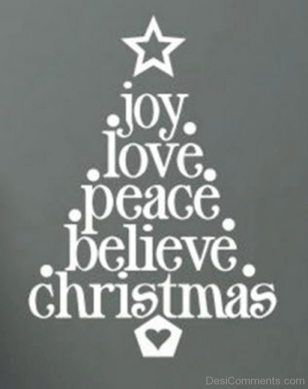Merry Christmas With Joy,Love And Peace
