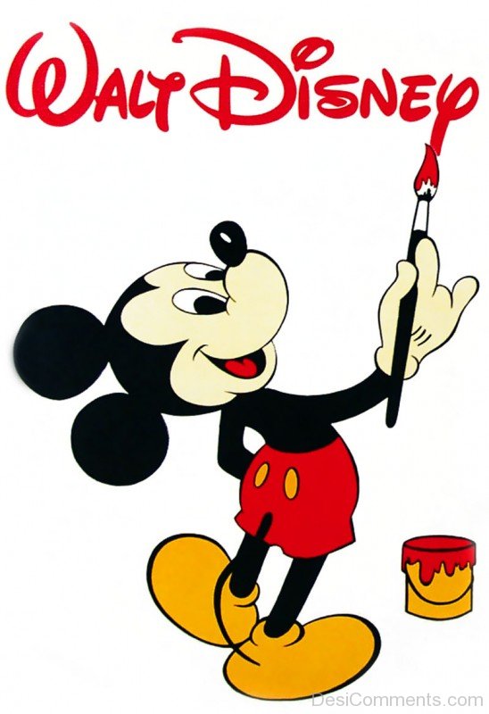 Micky Mouse Writing On Wall