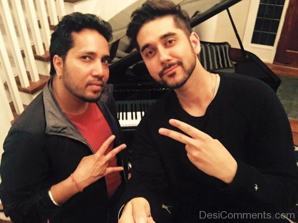 Mika Singh In Black Upper