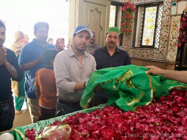 Mika Singh In Blue Cap