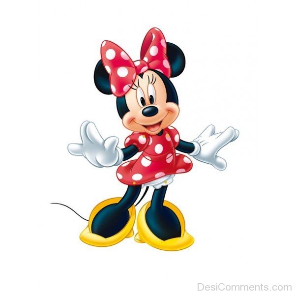 Minnie Mouse Looking Beautiful In Red Dress