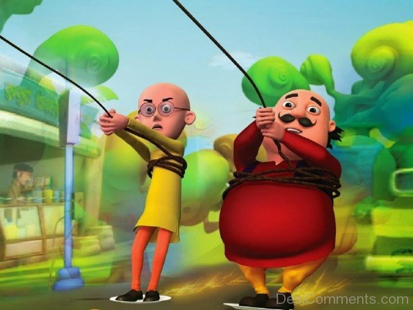 Motu Patlu Holding Rope