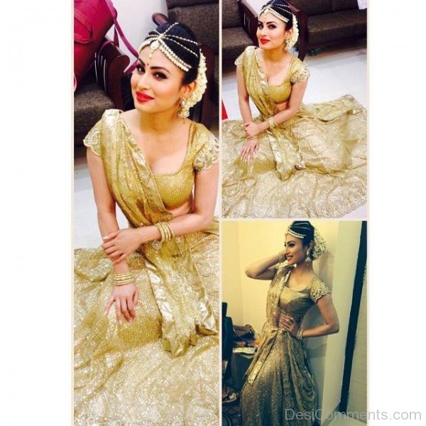 Mouni Roy Wearing Indian Dress