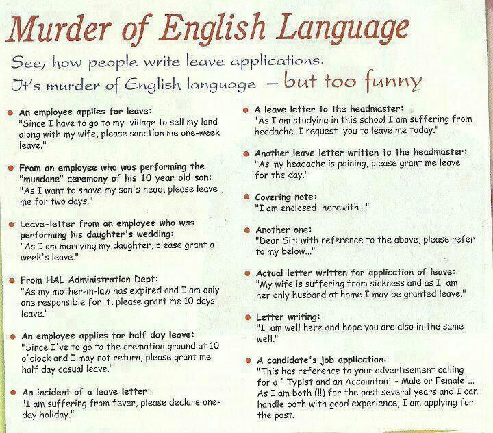 Murder Of English Language