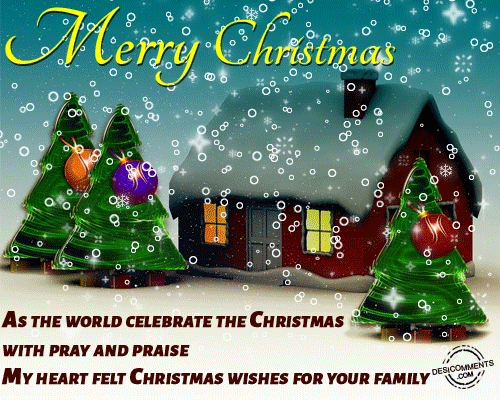 My heart felt Christmas wishes for your family - DesiComments.com
