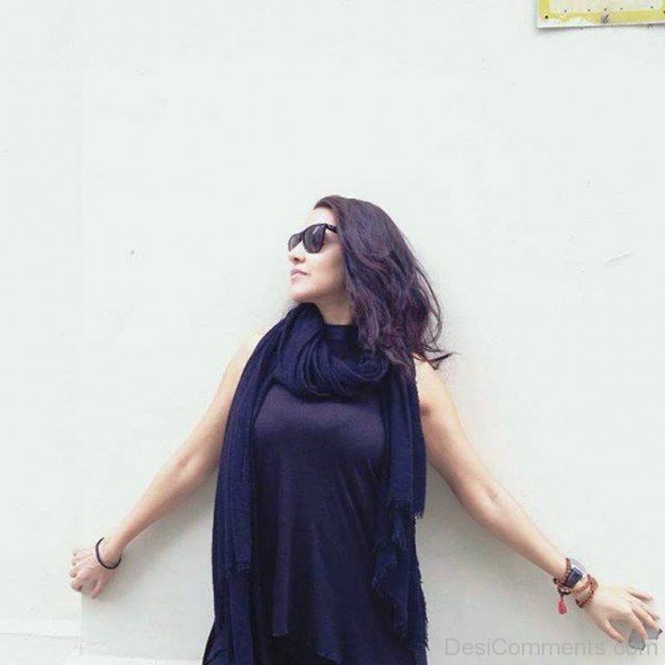 Neha Dhupia In Black Dress-DC02312