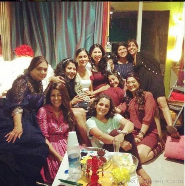 Nimrat Kaur With Her Friends