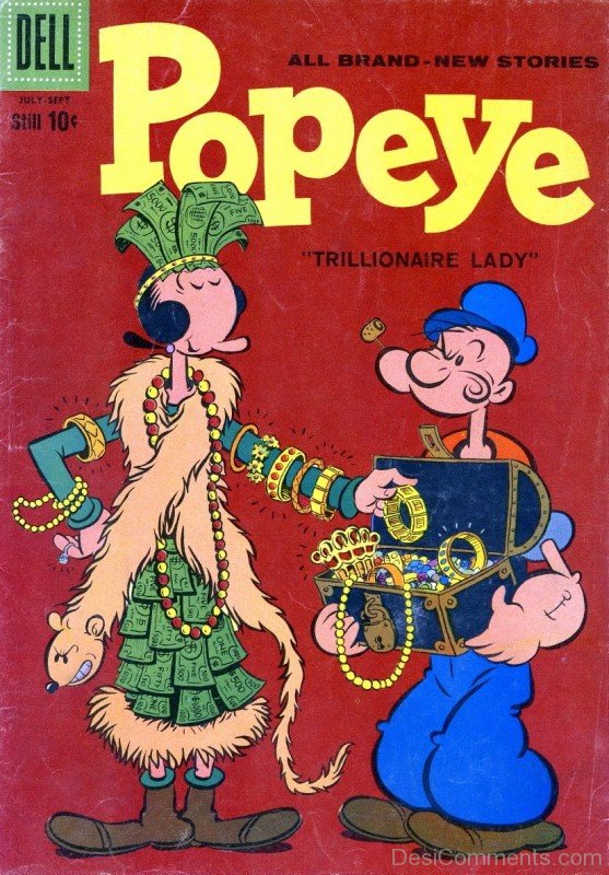 Olive Oyl And Popeye With Treasure