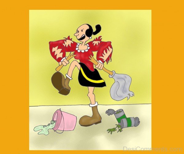 Olive Oyl In Angry Mood
