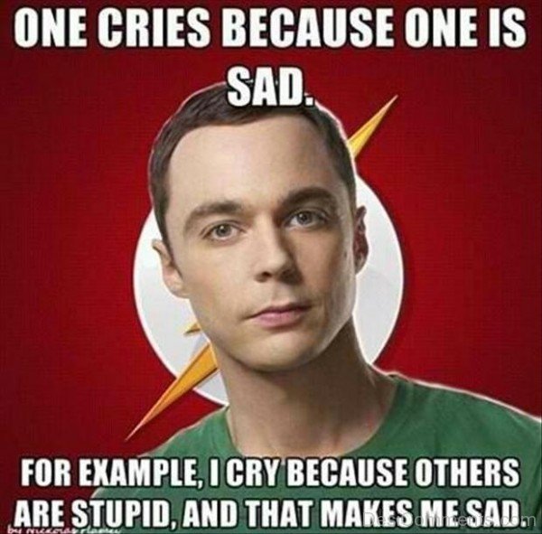 One Cries Because One Is Sad