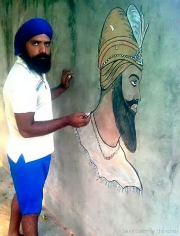 Painting Of Guru Gobind Singh Ji