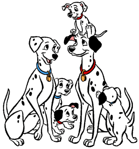 Photo Of Pongo and Perdita With Puppies