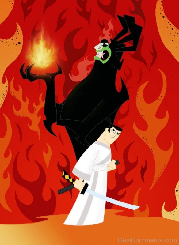 Picture Of Samurai Jack And Aku - DesiComments.com