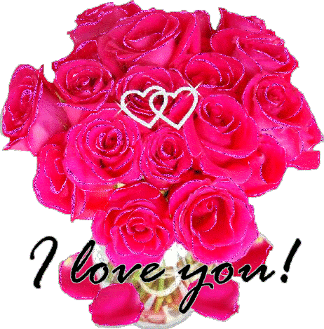 Pink Animated Image Of I Love You