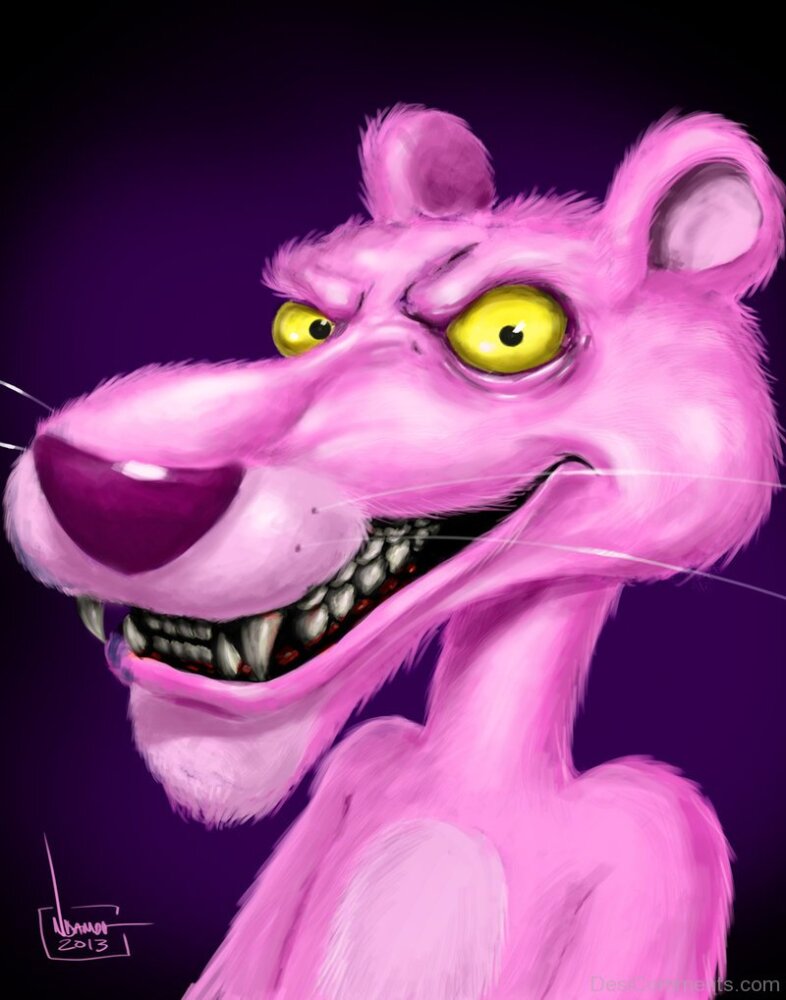Pink Panther Looking Dangerous - DesiComments.com