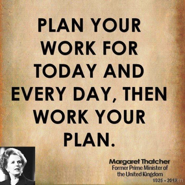 Plan Your Work For Today