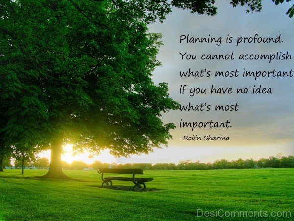 Planning Is Profound