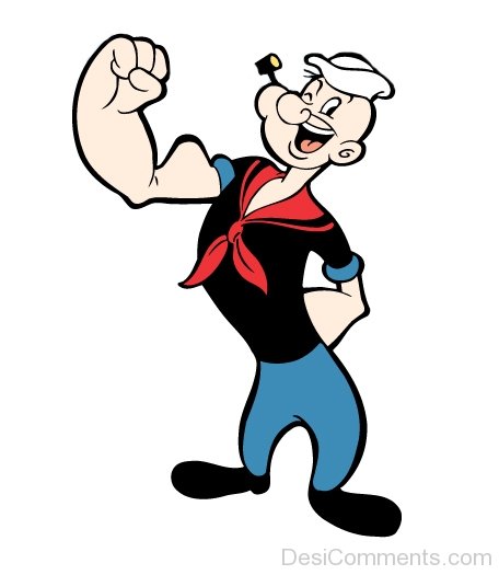 Popeye Showing His Biceps