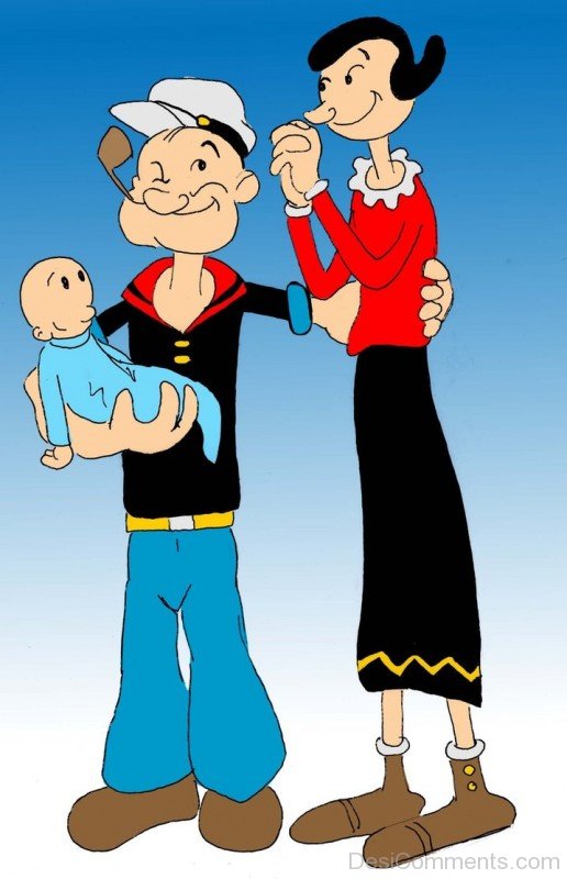 Popeye With His Lovely Family