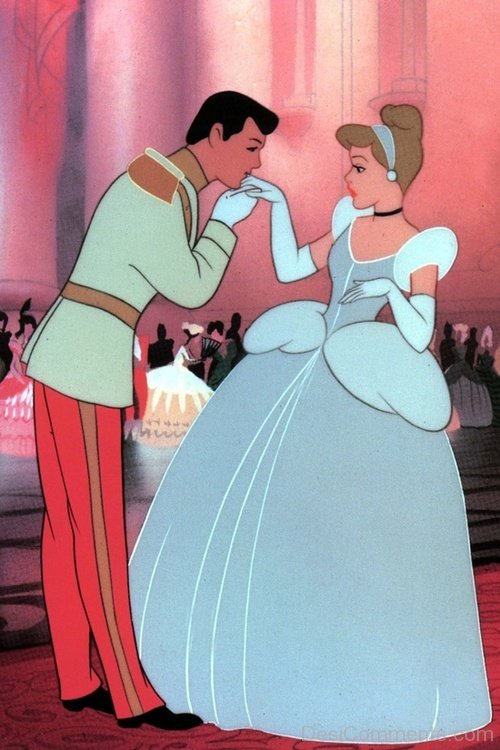 Prince Charming Kissed Princess Cinderella’s Hand