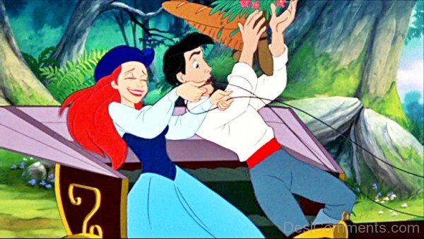 Prince Eric and Ariel Ridding