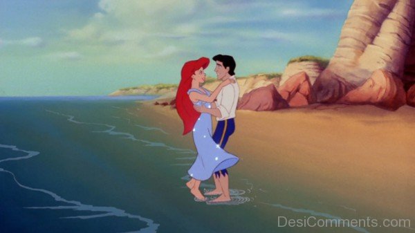 Prince Eric falls in love with Ariel