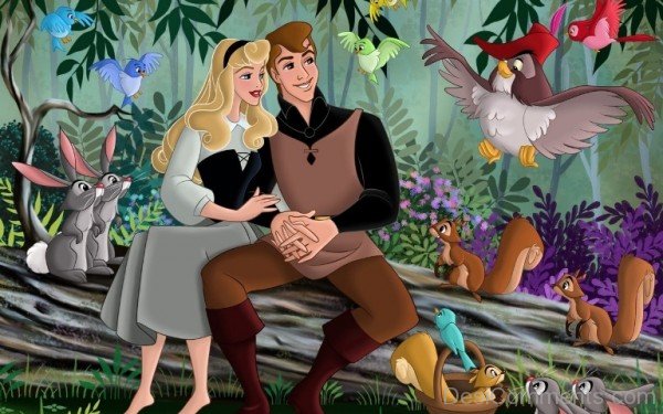 Prince Philip And Princess Aurora Sitting