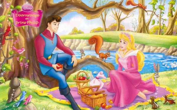 Princess Aurora and Prince Philip At Picnic