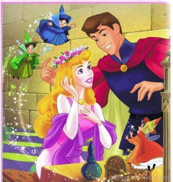 Princess Aurora and Prince Philip Laughing Pic