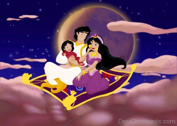 Princess Jasmine With Aladdin And Son
