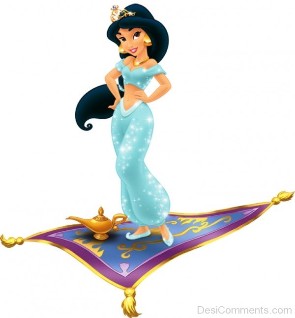 Princess Jasmine With Magicial Carpet
