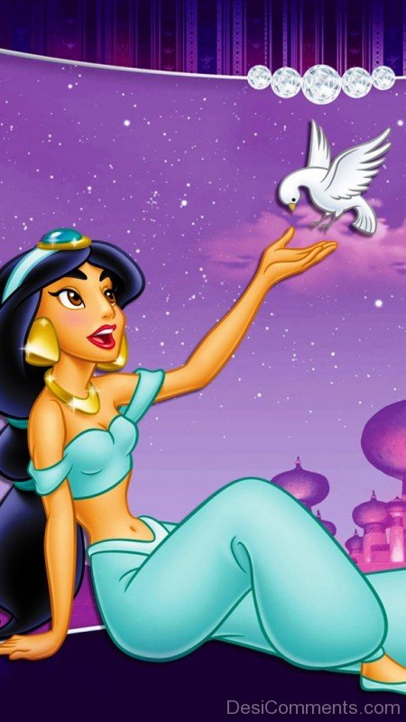 Princess Jasmine With Piegon 