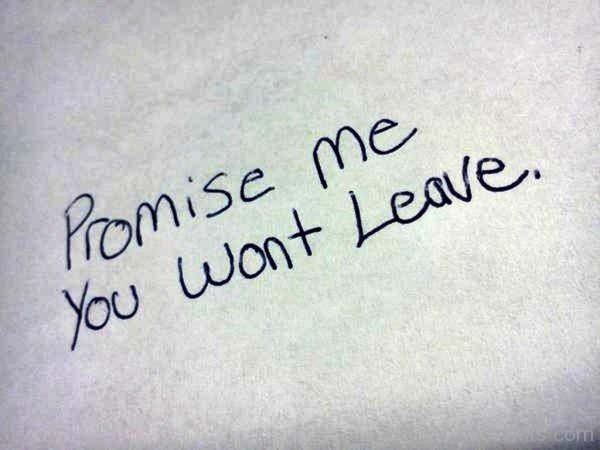 Promise Me You Want Leave
