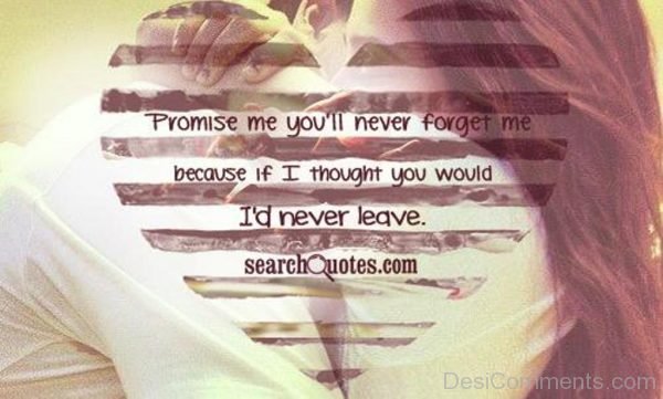 Promise Me You wi Never Forget Me