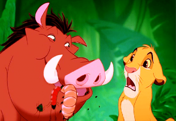 Pumbaa Eating Bugs