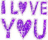 Purple Glitter Image Of Love You