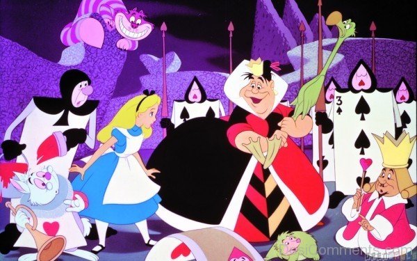 Queen Of Hearts And Alice In Wonderland