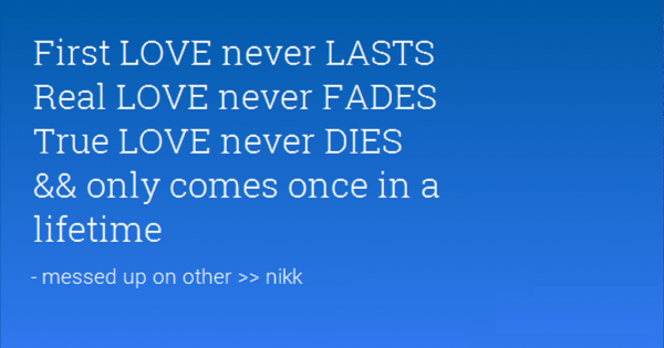 Real Love Never Fades