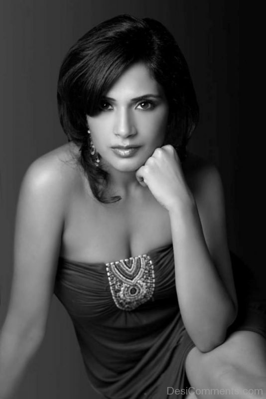 Richa Chadda Black And White Pic