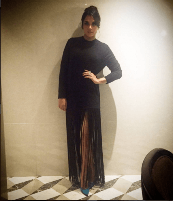 Richa Chadda In Black Outfit-DC123