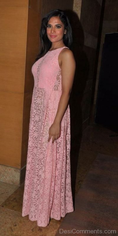 Richa Chadda In Pink Dress-DC048